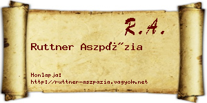 Ruttner Aszpázia névjegykártya